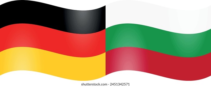 National flags of Germany and Bulgaria