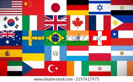 national flags of the world . Background style