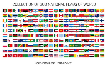 National flags of World countries collection