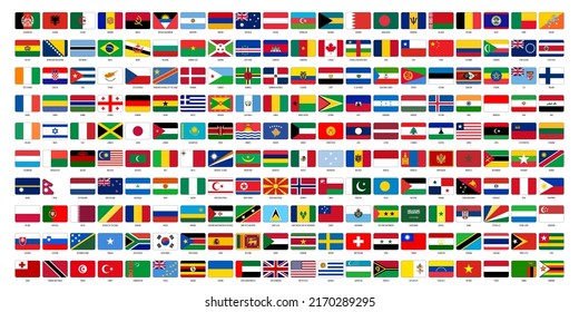 National Flags World Countries Collection Stock Vector (Royalty Free ...