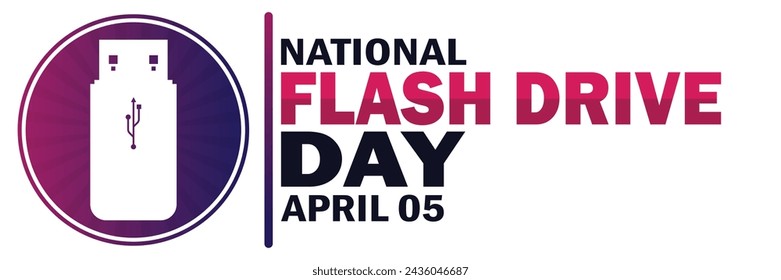 Día Nacional de la Unidad Flash. Adecuado para tarjeta de felicitación, póster y banner.