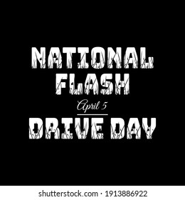 Ilustración del vector del Día Nacional de Flash Drive. Adecuado para carteles y pancartas de tarjetas de felicitación