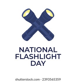 National Flashlight Day design template good for celebration usage. flashlight vector design. vector eps 10. 