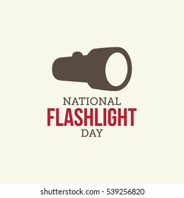 National Flashlight Day. Vector illustration