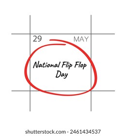 National Flip Flops day, calendar date.