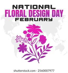 NATIONAL FLORAL DESIGN DAY Vector Illustration for post background