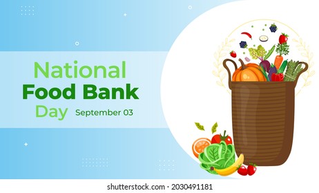 National Food Bank Day On September 03 Business Brochure Flyer Banner Design Horizontal Template Vector, Cover Presentation Abstract, Modern Publication Poster And Flag-banner.