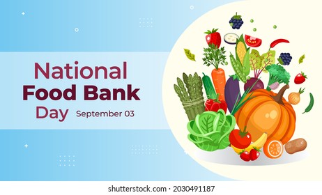 National Food Bank Day On September 03 Business Brochure Flyer Banner Design Horizontal Template Vector, Cover Presentation Abstract, Modern Publication Poster And Flag-banner.