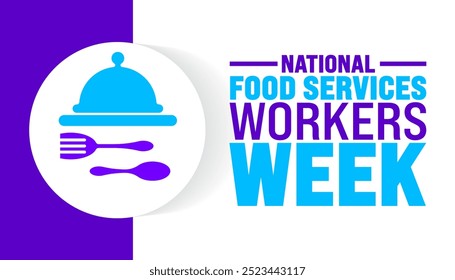 National Food Services Workers Week background or banner design template is observed every year in October. Holiday concept. Template for card, poster, placard, template. eps 10
