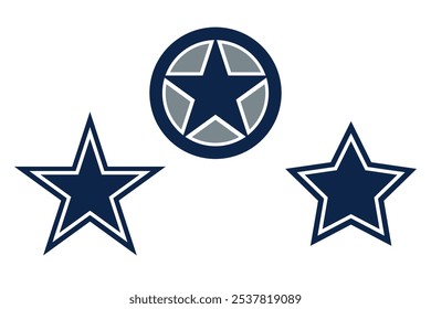 Fußballnationalmannschaften. Dallas Cowboys Logo und Symbol. Fußballverein Cowboys USA.