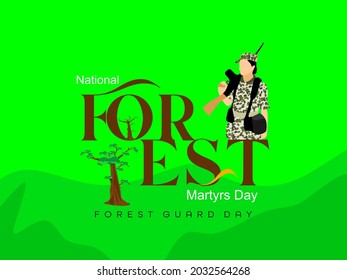 National Forest Martyrs Day. Forest Guard Day Banner and Poster design for Social Media and Print Media.