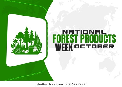 National Forest Products Week Background  Nature and Conservation Vector Design