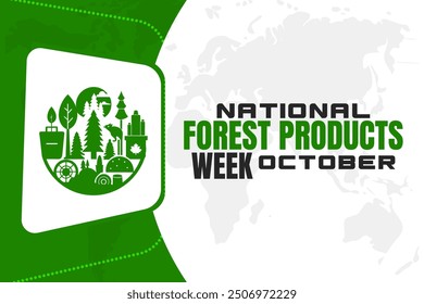 National Forest Products Week Background  Nature and Conservation Vector Design