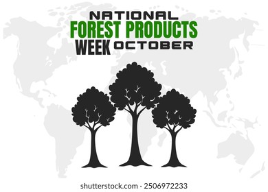 National Forest Products Week Background  Nature and Conservation Vector Design