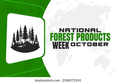 National Forest Products Week Background  Nature and Conservation Vector Design