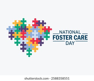 National Foster Care Day. Banner, poster, card, postcard, placard, background design.