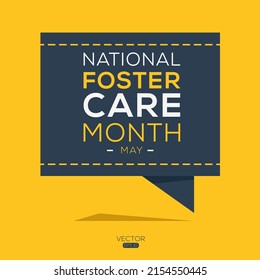National Foster Care Month, held on May.