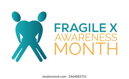 National Fragile X Awareness Month observed every year in July. Template for background, banner, card, poster with text inscription.