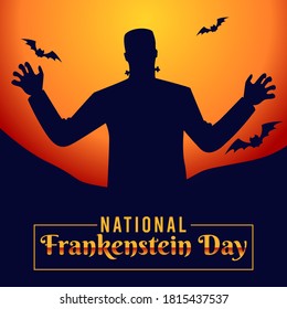 National Frankenstein Day Vector Illustration