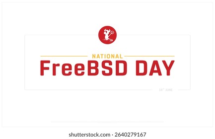 National FreeBSD Day design on white background, Typographic Design of National FreeBSD Day, Vector Design of National FreeBSD Day, National FreeBSD Day