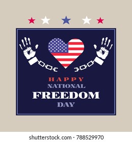 National Freedom Day Freedom All Americans Stock Vector (Royalty Free ...