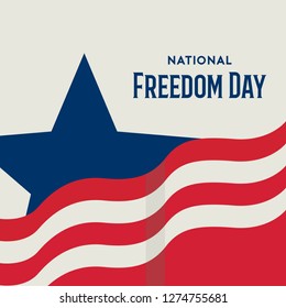 National Freedom Day. American National Freedom Day Illustration Background Poster Design