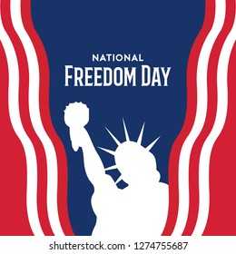 National Freedom Day. American National Freedom Day Illustration Background Poster Design