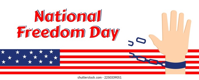 national freedom day background with copyspace