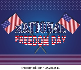 national freedom day celebration greeting, contain editable text by vector design