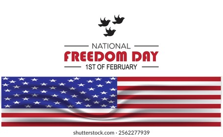 National Freedom Day creative concept design. Vector template for banner, greeting card, poster, prints, social media, flyer ,with background.