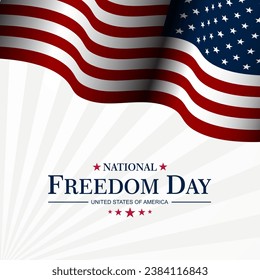National Freedom Day February 01 Background Vector Illustration