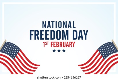 National Freedom Day. February 1. Holiday poster. Vector illustration. 