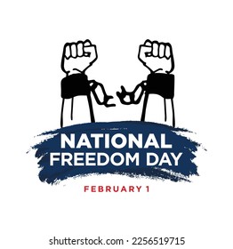 National Freedom Day. February 1. Vector Illustration.