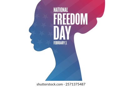 National Freedom Day. February 1. Holiday concept. Template for background, banner, card, poster with text. Vector EPS10 illustration