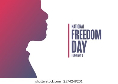 National Freedom Day. February 1. Holiday concept. Template for background, banner, card, poster with text. Vector EPS10 illustration