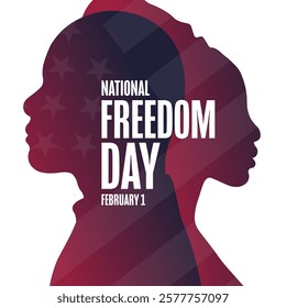 National Freedom Day. February 1. Holiday concept. Template for background, banner, card, poster with text. Vector EPS10 illustration