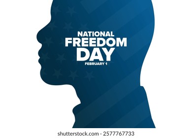 National Freedom Day. February 1. Holiday concept. Template for background, banner, card, poster with text. Vector EPS10 illustration