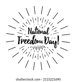 National Freedom Day label design template.