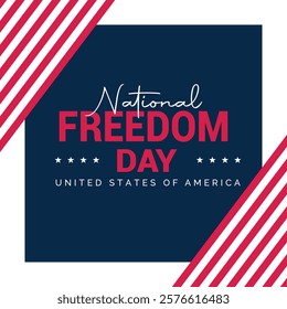 National Freedom Day Post design illustration 