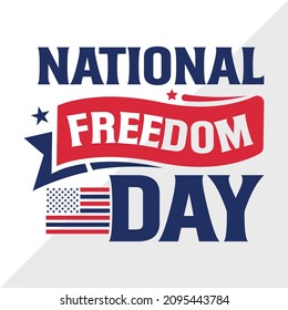National Freedom Day Printable Vector Illustration