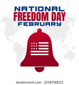 NATIONAL FREEDOM DAY social media post Vector Illustration on february