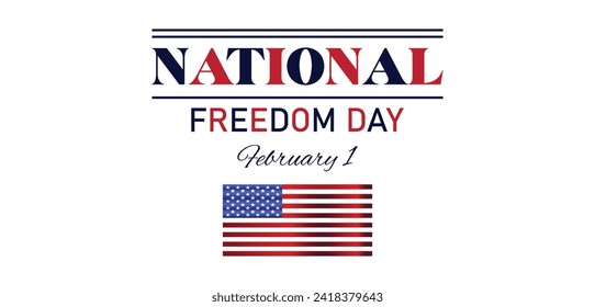 National Freedom Day Text illustration Design