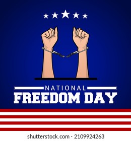 National freedom day theme template. Vector illustration. Suitable for Poster, Banners, background and greeting card.