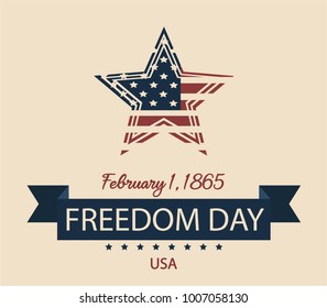 National Freedom day usa card or background. vector illustration.