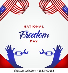 Vectordesign-Illustration zum National Freedom Day für Banner und Hintergrund