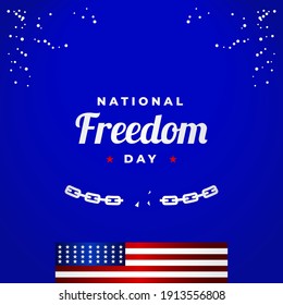 National Freedom Day Vector Design Template Background