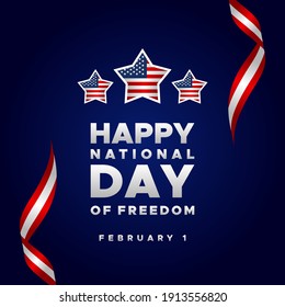 National Freedom Day Vector Design Template Background