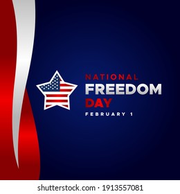 National Freedom Day Vector Design Template Background