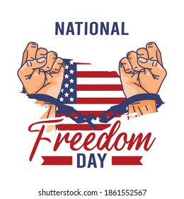 National Freedom Day Vector Illustration. Suitable for greeting card poster and banner	
