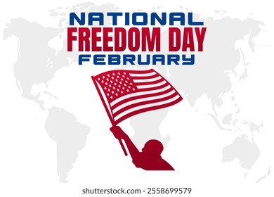 NATIONAL FREEDOM DAY Vector Illustration background on february